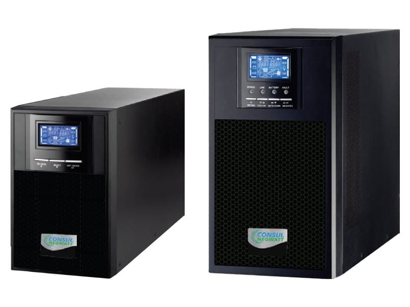 Fuji Electric FINCH PW online UPS, two tower units with LCD front panels