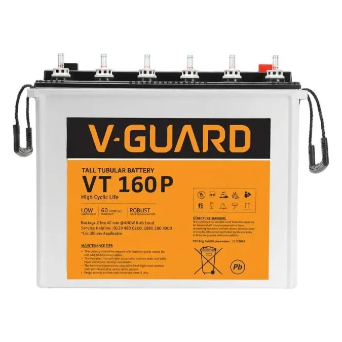 V-Guard VT 160 P 152 Ah tall tubular inverter battery